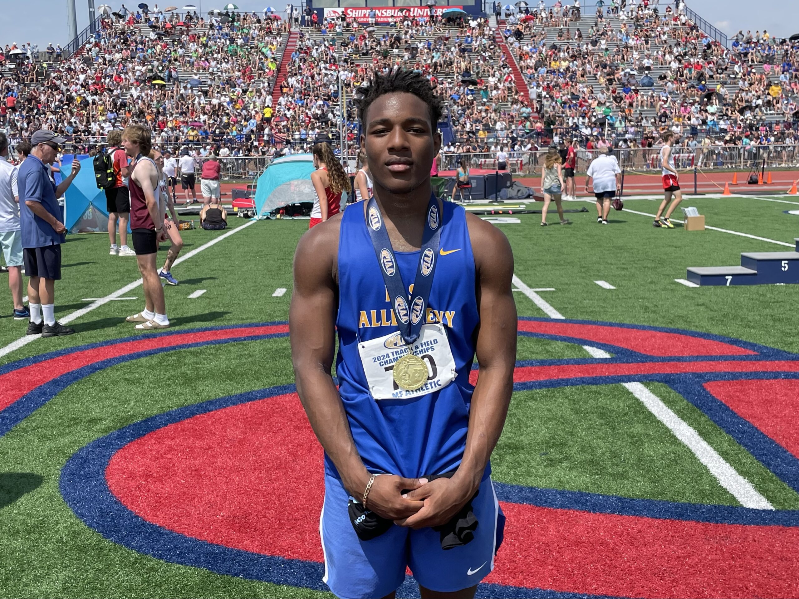PIAA boys track and field championships: Not tall in height but also not short on talent, East Allegheny senior Lorenzo Fancher is a gold medalist in the Class 2A triple jump